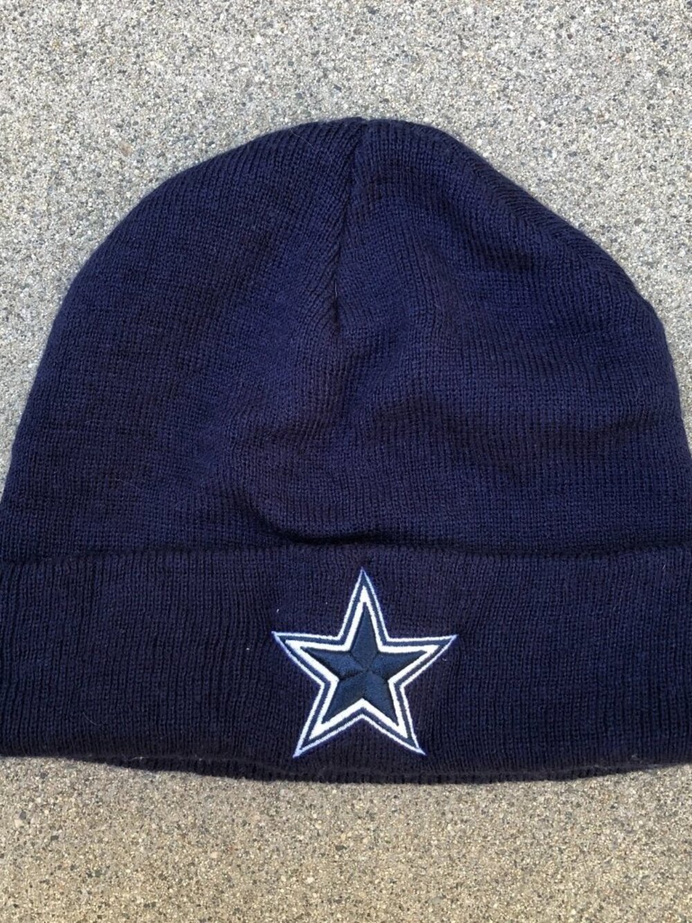 Dallas Cowboys Cuffed Beanie Hat Men's NFL Ribbed Cap Blue